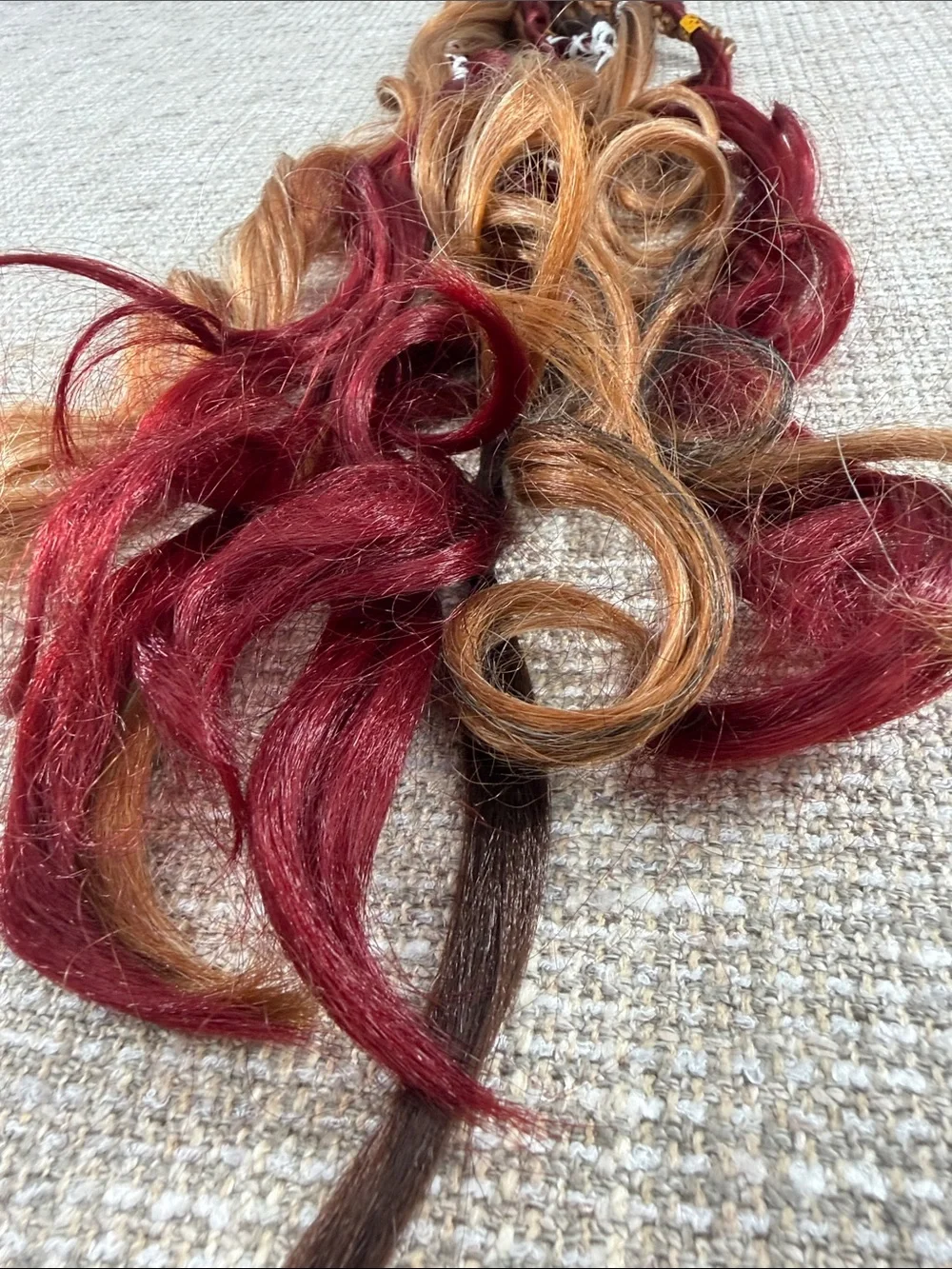 Boho Braided Clip-In Hair Extensions - Burgundy & Light Brown